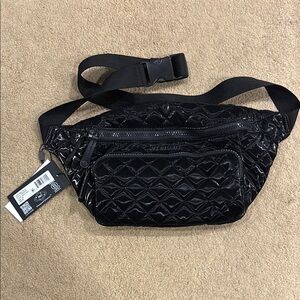 MZ Wallace Black Liquid Metro Sling